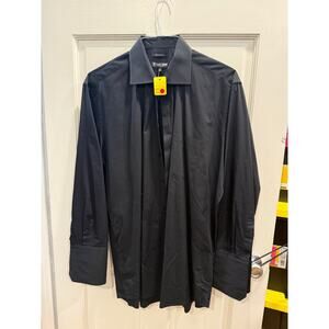 Stacy Adams Black Men's Regular Fit Front Pocket Long Sleeve Shirt Size 16 1/2